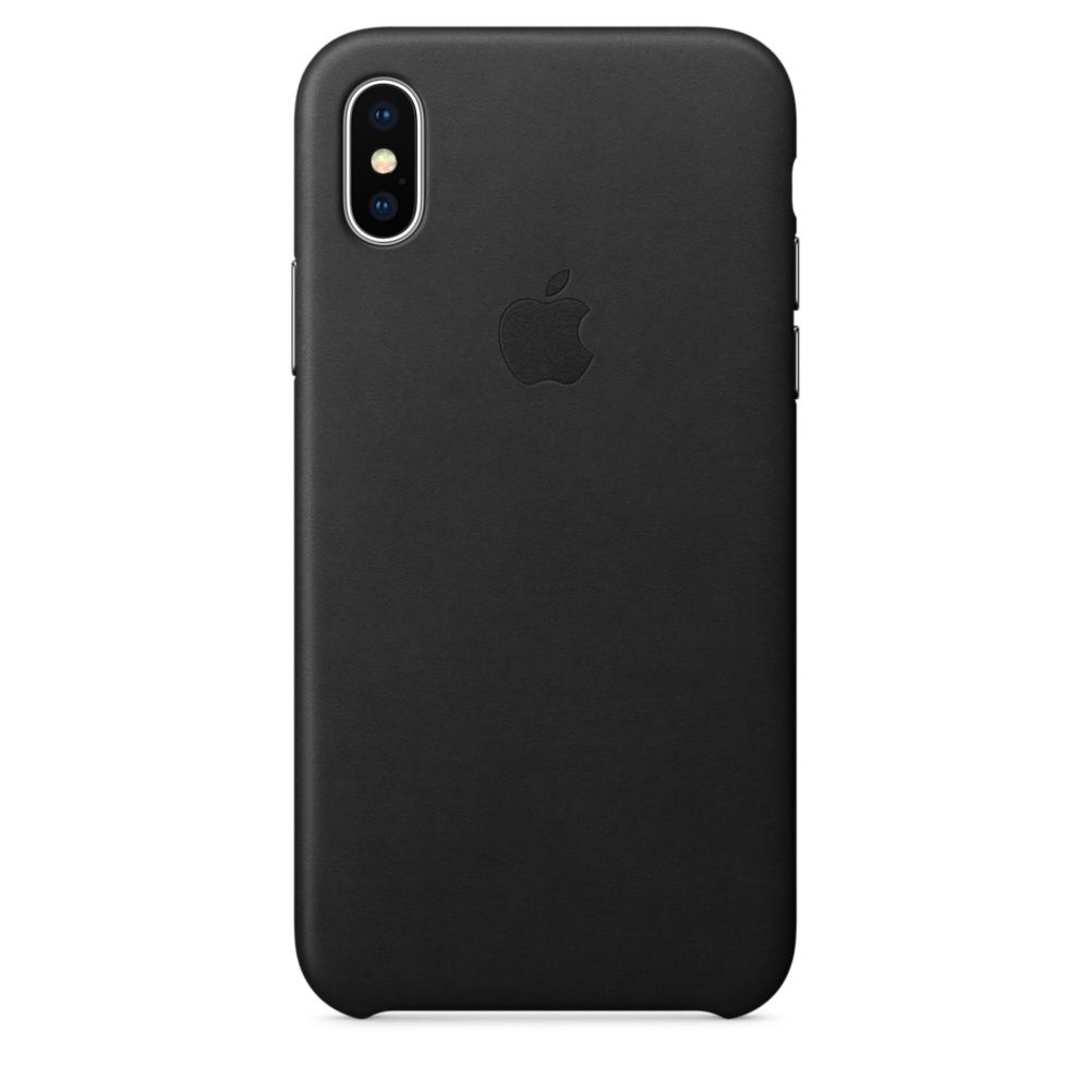 Кожаный чехол Apple iPhone X Leather Case Black, слайд 1