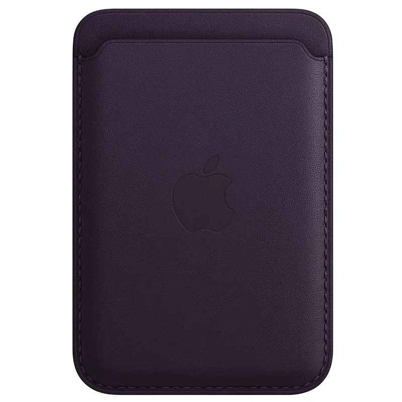 Чехол-бумажник Leather Wallet c MagSafe для iPhone, темно-фиолетовый