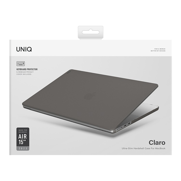 Чехол-накладка UNIQ Claro Webcam Privacy для MacBook Air 15 2023, темно-серый, картинка 3