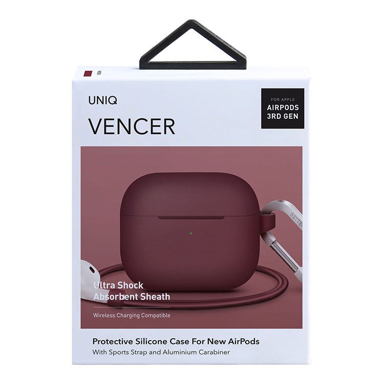 Чехол для AirPods 3 UNIQ Vencer Color Maroon, картинка 5