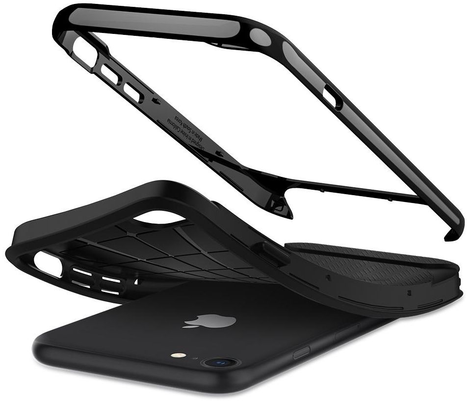 Чехол SGP iPhone 7/8 Neo Hybrid Herringbone Shiny Black, картинка 3