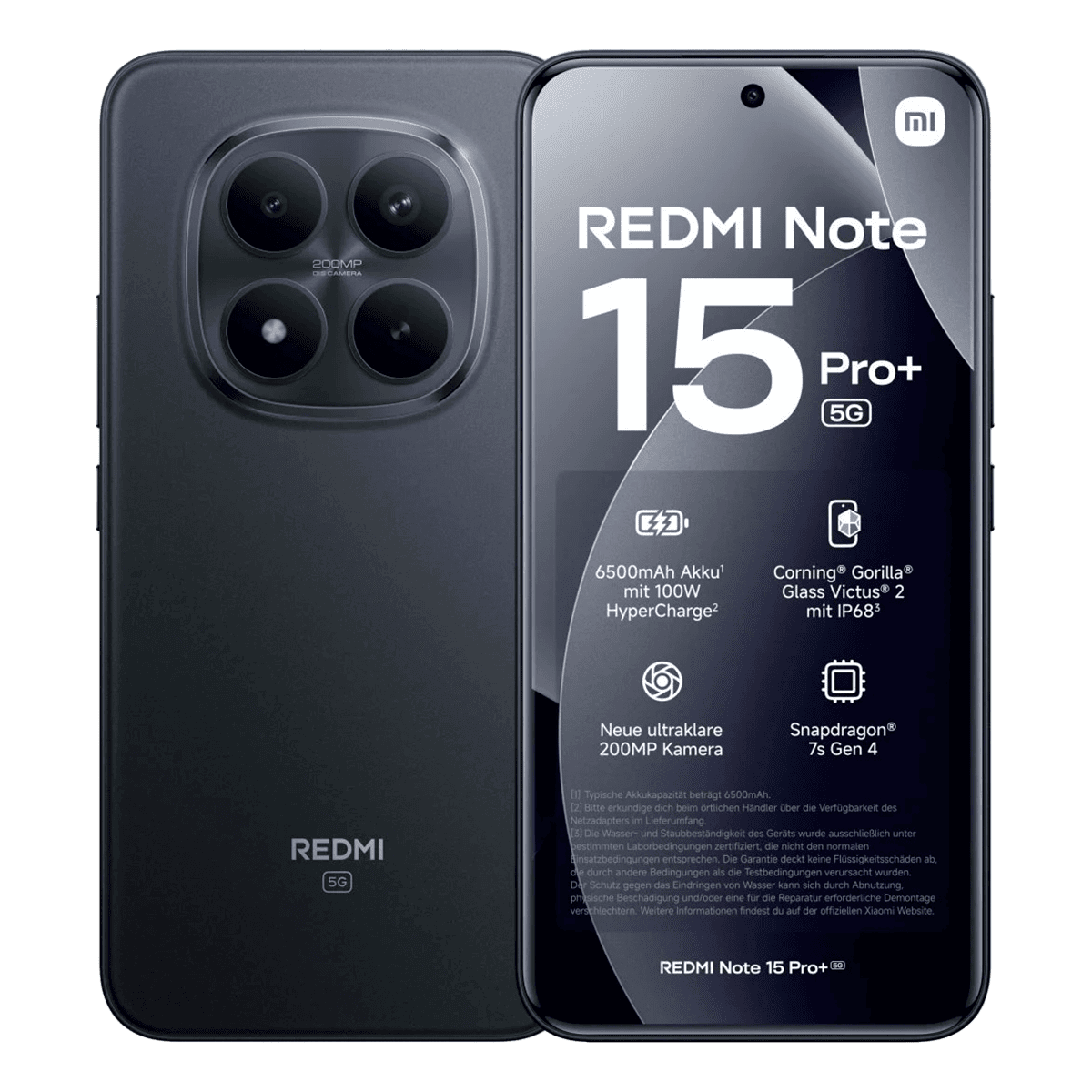 Смартфон Xiaomi Redmi Note 15 Pro Plus 5G 12/256Gb Black EU, картинка 1