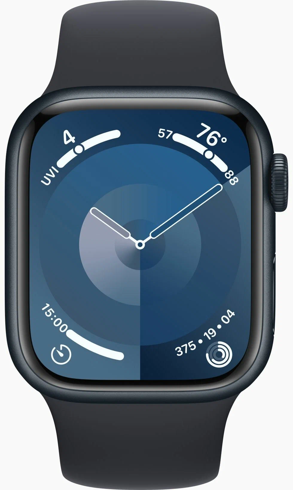 Apple Watch Series 9, 41 мм, алюминий цвета «Midnight», ремешок цвета «Midnight», картинка 2