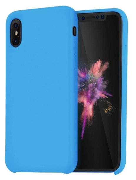 Чехол HOCO iPhone X Silicone Case Blue, слайд 1