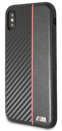 Чехол BMW iPhone X M-Collection Carbon Inspiration Hard PU Black/Red