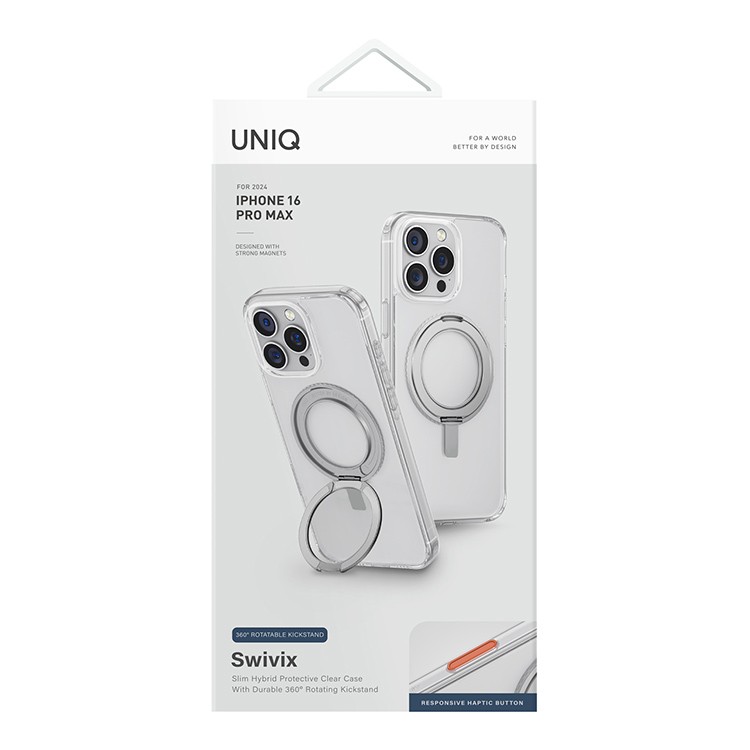 Чехол для iPhone 16 Pro Max UNIQ Swivix Clear, картинка 4
