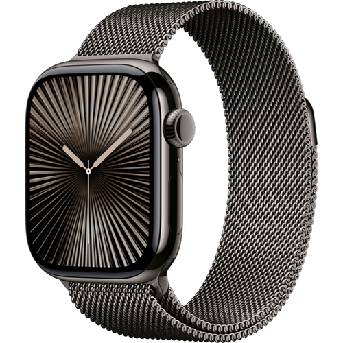 Apple Watch Series 10 GPS 42 mm, Slate Titanium Case with Stainless Steel Milanese Loop Apple