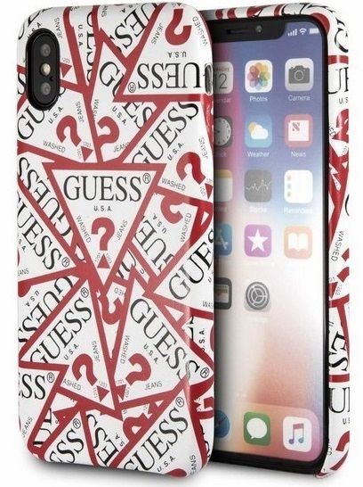 Чехол GUESS iPhone X/XS Triangle Logo Collection Hard White 