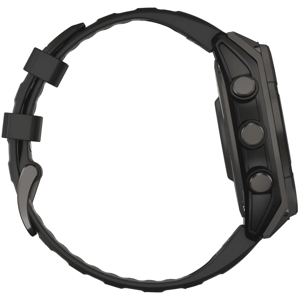 Умные часы Garmin Fenix 8 51mm Solar Sapphire Carbon Gray Titanium Black/Pebble Gray Silicone Band, картинка 4