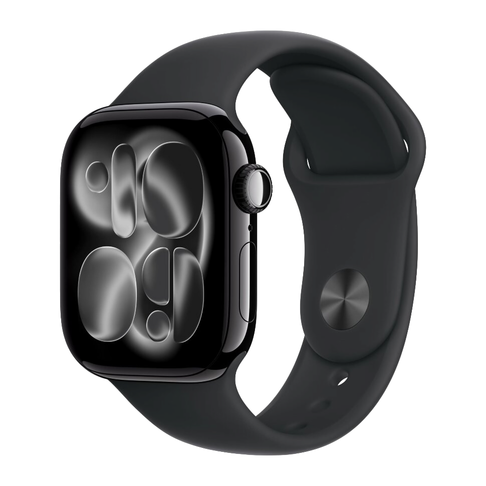 Apple Watch Series 11 GPS 46 мм, алюминий цвета «Jet Black», спортивный ремешок цвета «Black»