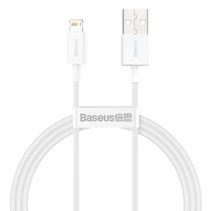 Кабель BASEUS USB - Lightning Fast Charging 2.4A 1.0m - white