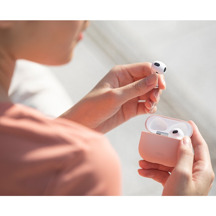 Чехол для AirPods 3 UNIQ Lino Color Pink, картинка 4
