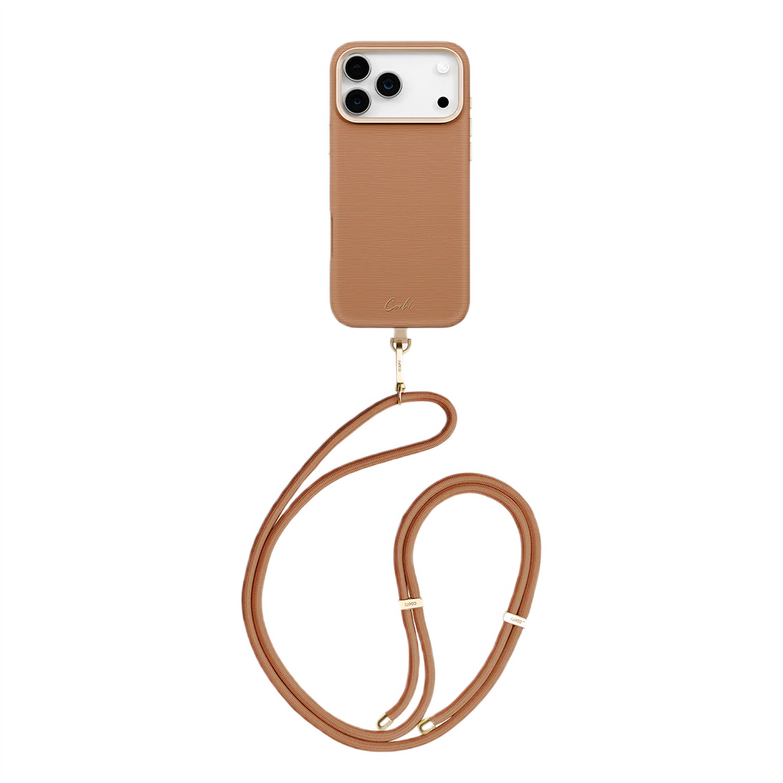 Чехол для iPhone 17 Pro UNIQ COEHL Strap Series Mirelle Pecan Brown (MagSafe)  