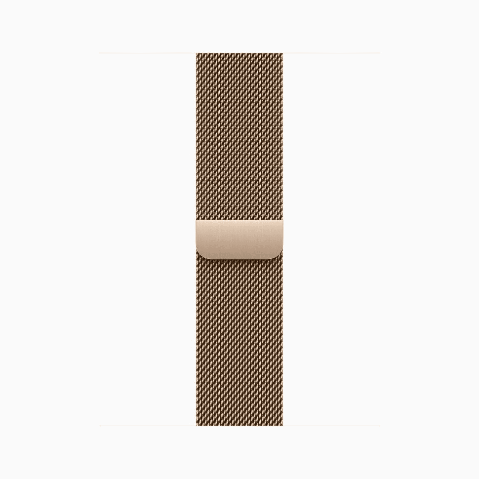 Apple Watch Series 11 GPS 46mm, Gold Titanium Case Gold Milanese Loop , картинка 3