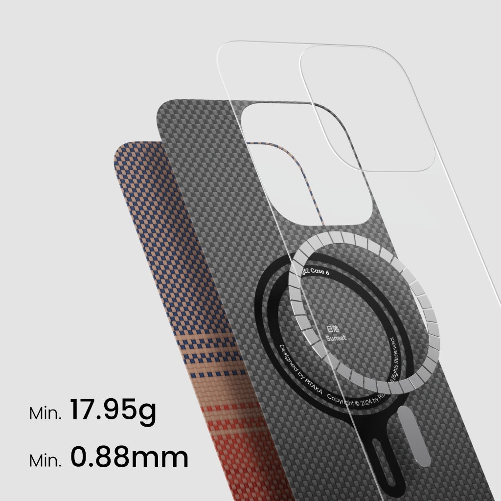 Чехол PITAKKA MagEZ Case 5 для iPhone 16 Pro, кевлар, Sunset, картинка 3