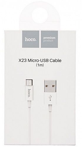 Кабель HOCO X23 Micro USB Cable 1m - Белый, слайд 3