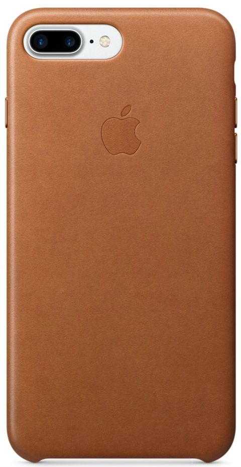 Кожаный чехол Apple iPhone 7/8 Plus Leather Saddle Brown, картинка 1