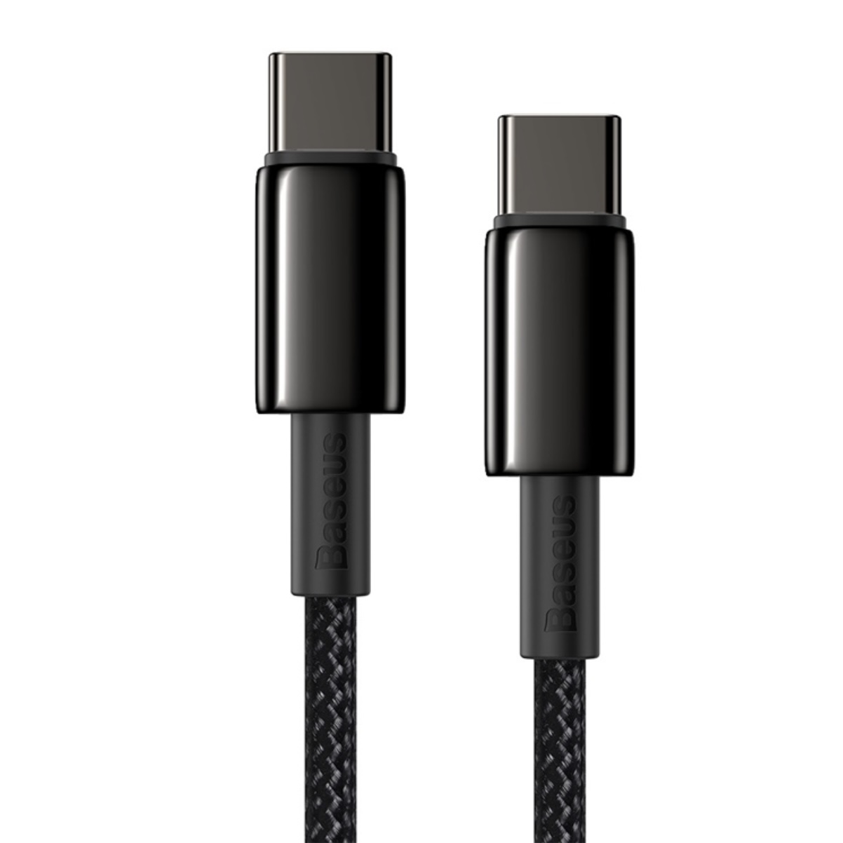 Кабель BASEUS Tungsten Gold Fast Charging Type-C to Type-C 100W 1m CATWJ-01 Black, картинка 4