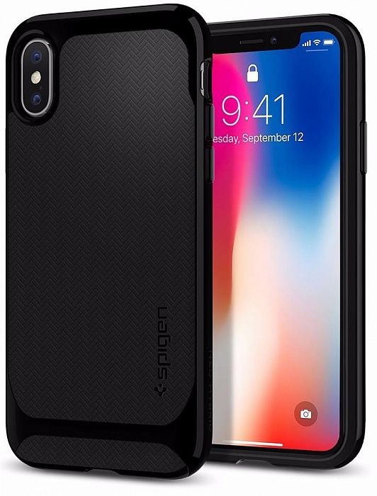Чехол SGP iPhone X Neo Hybrid Jet Black, картинка 2