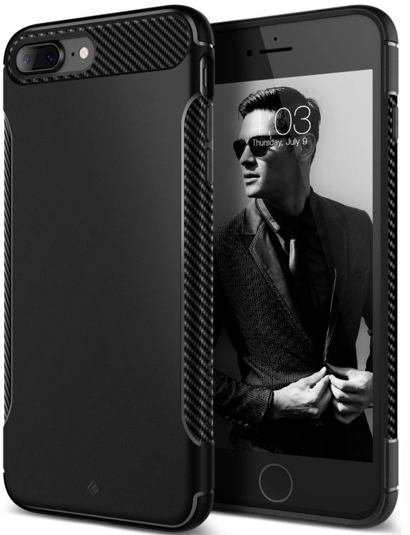 Чехол Caseology iPhone 7 Plus Vault Carbon - Black, картинка 1