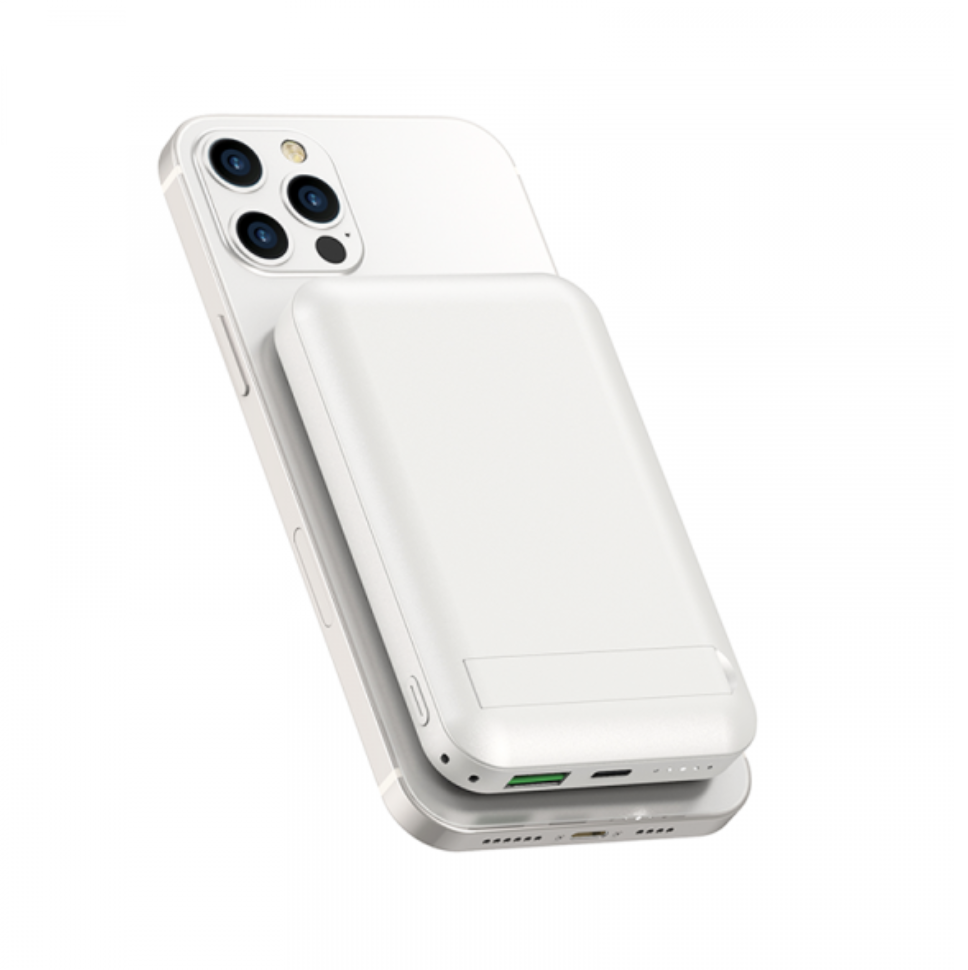 Внешний аккумулятор WiWU Snap Cube Magnetic 10000mAh 22.5W White, картинка 2