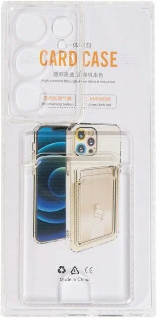 Чехол для Samsung S23 Ultra прозрачный силиконовый Card Case, картинка 2