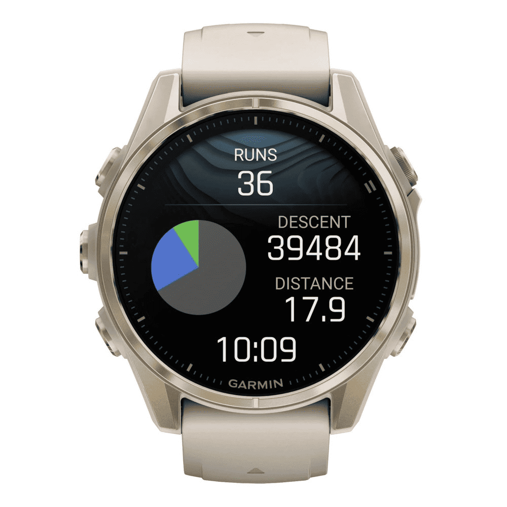 Умные часы Garmin Fenix 8 43mm Amoled Sapphire Soft Gold Fog Gray/Dark Sandstone Silicone Band, картинка 4