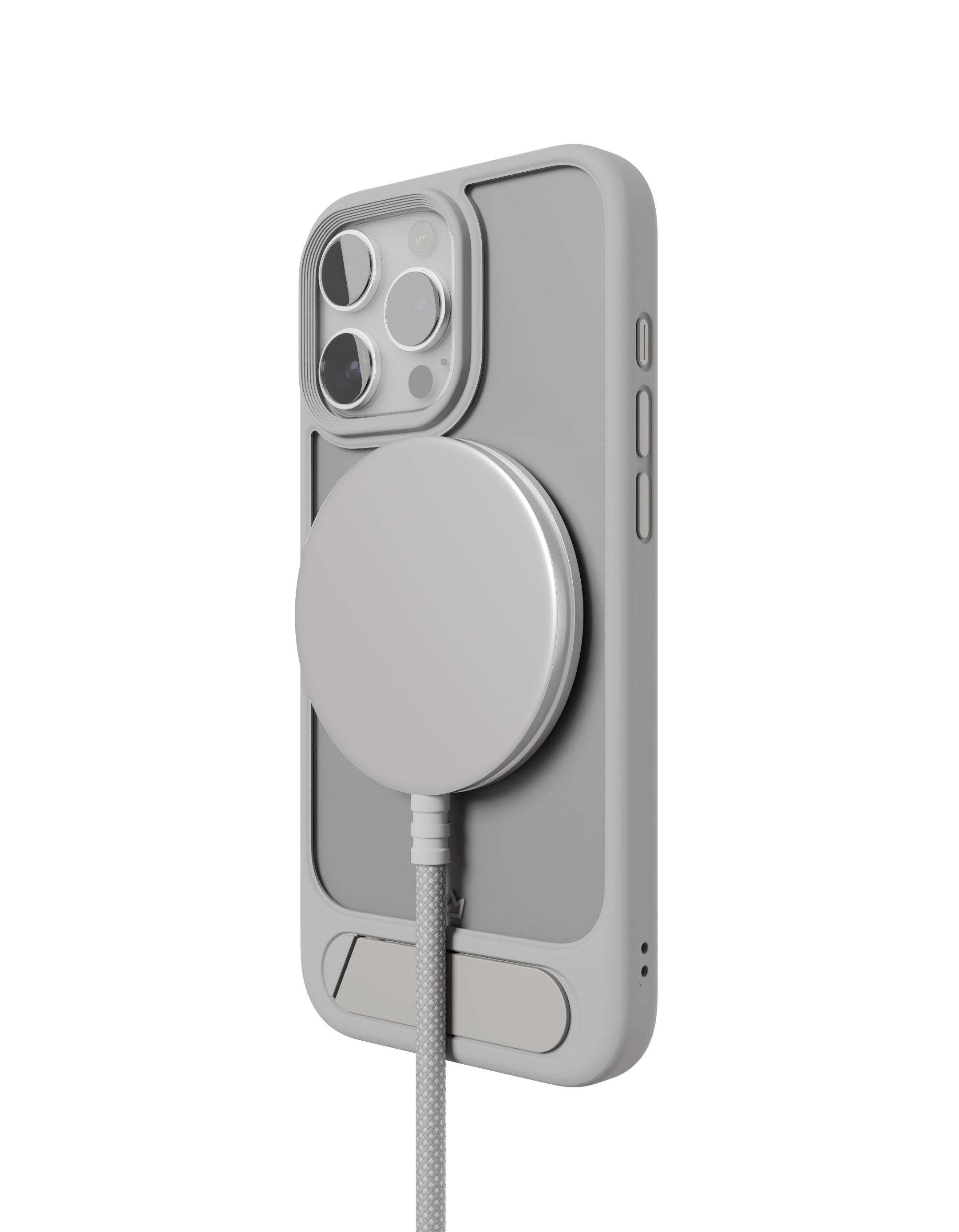 Чехол для iPhone 16 Pro VLP Stand Case c MagSafe, серый, картинка 4