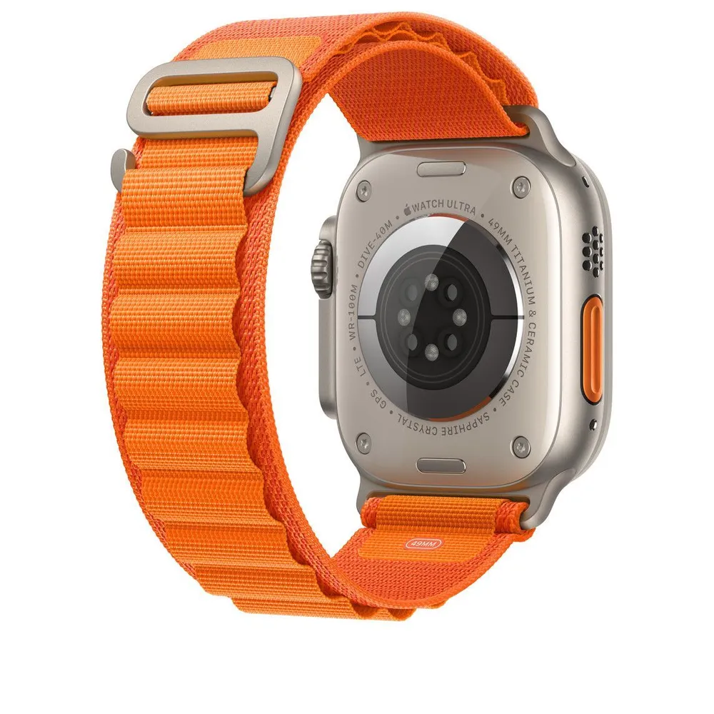 Ремешок для Apple Watch 42/44/45/49mm Alpine Loop, оранжевый, картинка 1