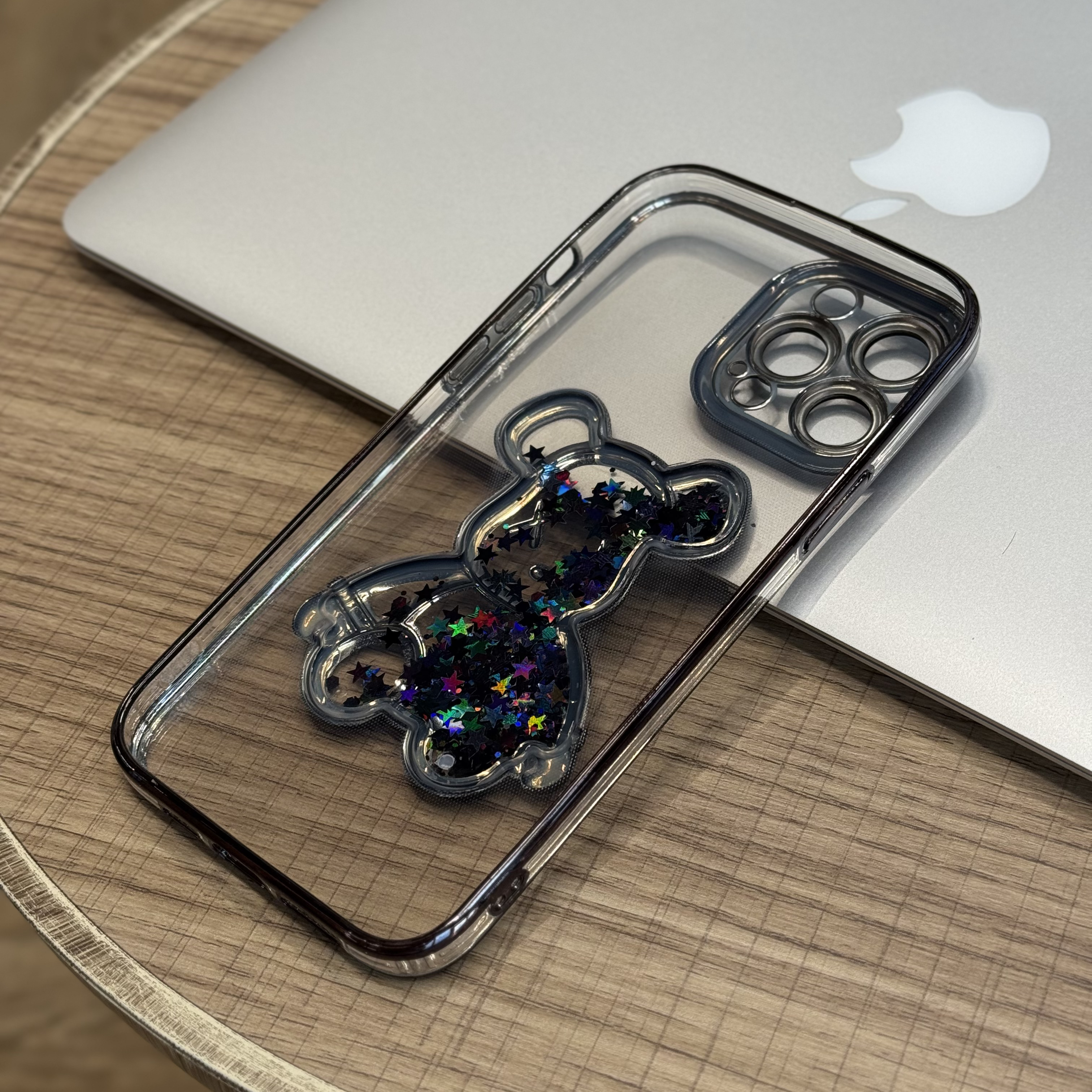 Чехол для iPhone 13 Pro Max Bearbrick Orangeman, черный, картинка 2