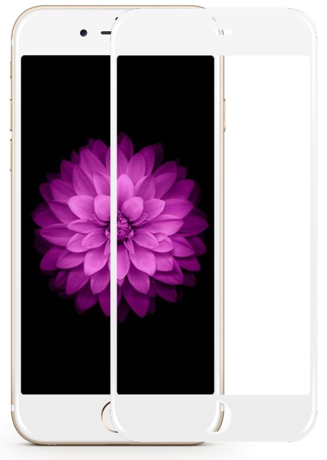 Защитное стекло Tempered Glass 5D iPhone 6/6S - White