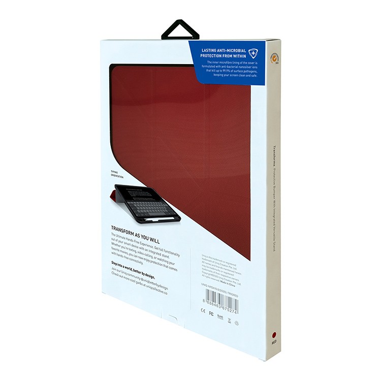 Чехол UNIQ Transforma Store+Charge Apple Pencil для iPad Air 10.9 (2022), красный, картинка 4