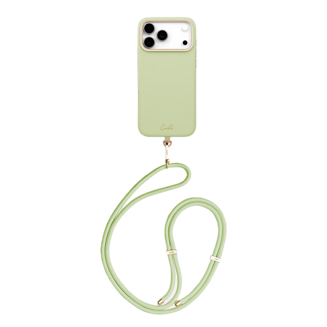 Чехол для iPhone 17 Pro Max UNIQ COEHL Strap Series Mirelle Lint Green (MagSafe)  , картинка 1