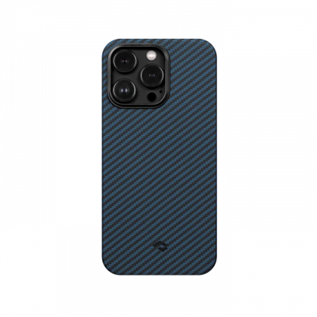 Чехол PITAKKA MagEZ 3 для iPhone 14 Pro Max, кевлар, черно-синий