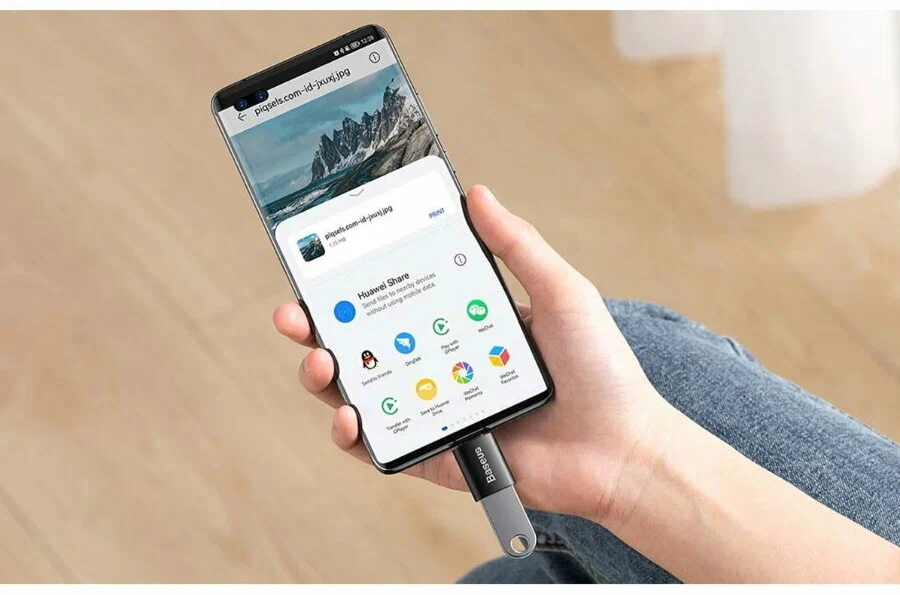 Адаптер-переходник OTG Baseus Series Mini Type-C to USB-A, картинка 2