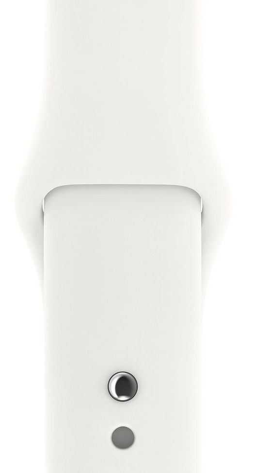 Ремешок силиконовый для Apple Watch 38mm White, слайд 1