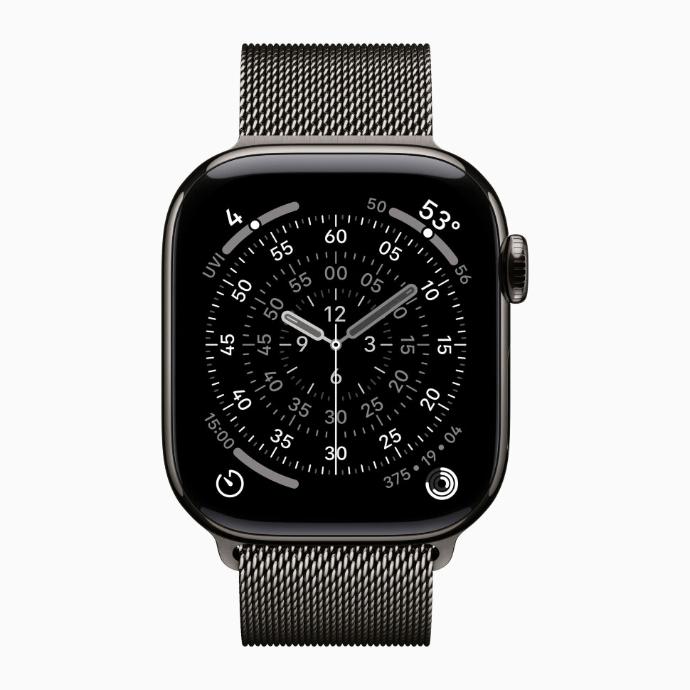 Apple Watch Series 11 GPS 42mm, Slate Titanium Case Slate Milanese Loop, картинка 2