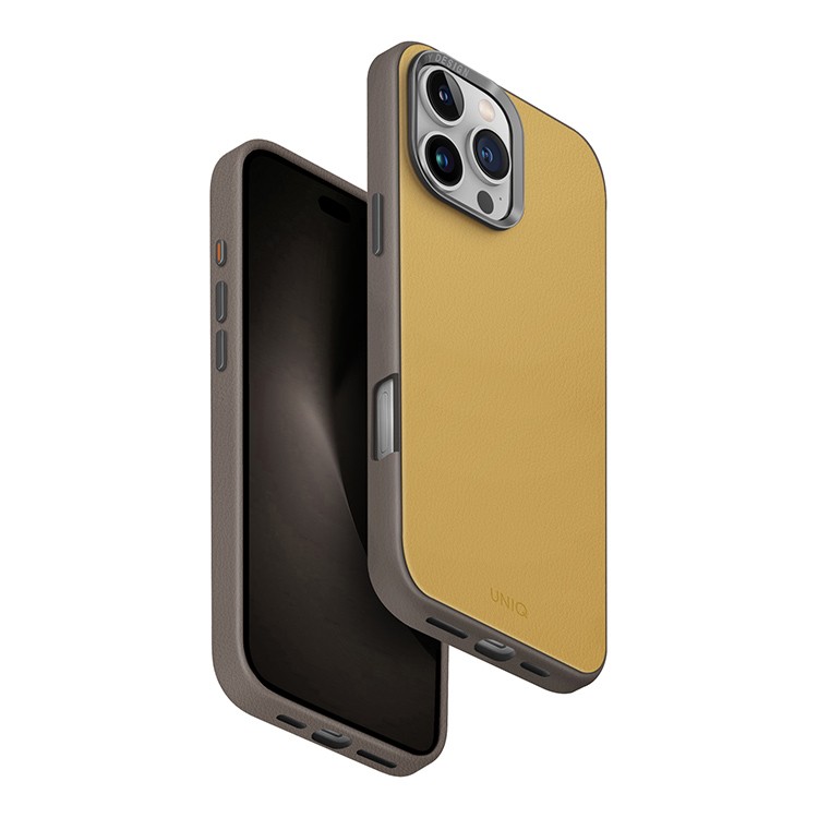 Чехол для iPhone 16 Pro Max UNIQ Lyden Canary Yellow Flint Grey, картинка 2