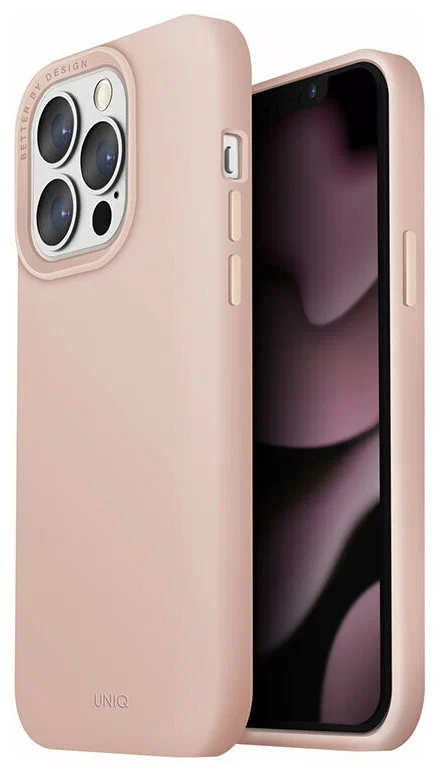 Чехол для iPhone 13 Pro Max UNIQ Lino Pink, картинка 1