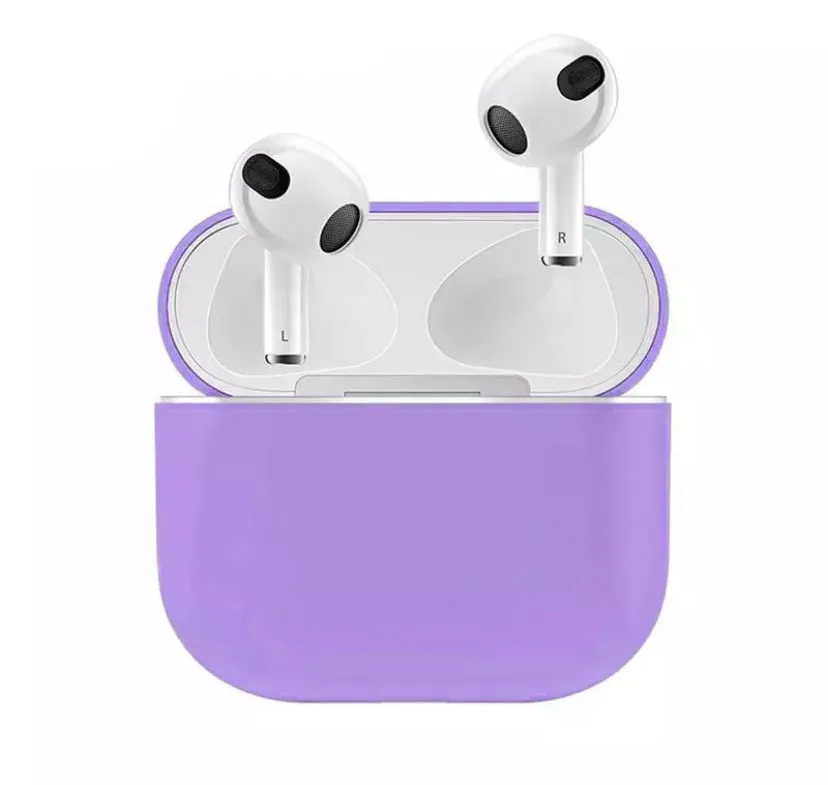 Чехол для AirPods 3 Silicone Case Slim фиолетовый, картинка 1