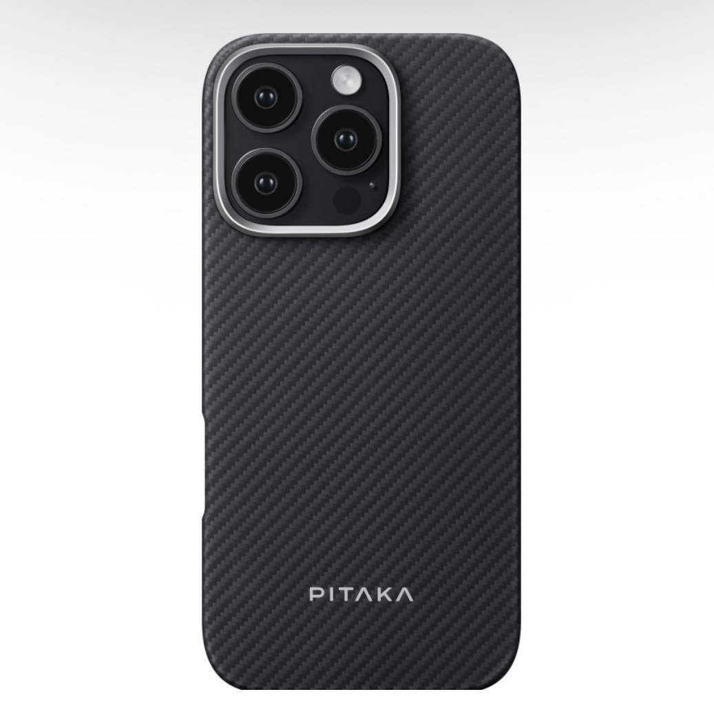 Чехол PITAKKA для iPhone 16 Pro Black/Grey Ultra-Slim Case, картинка 1