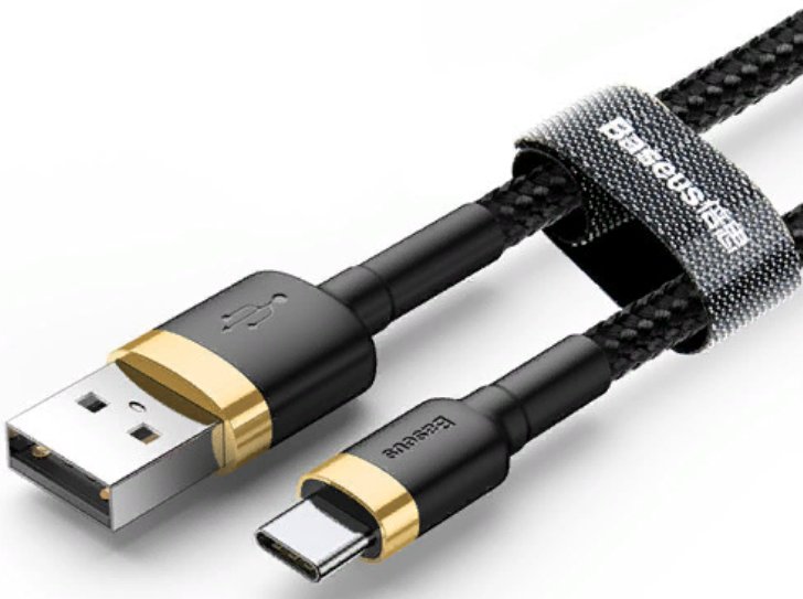 Кабель BASEUS 3A USB Type-C Quick Charge Cable 1.0m - Black/Gold