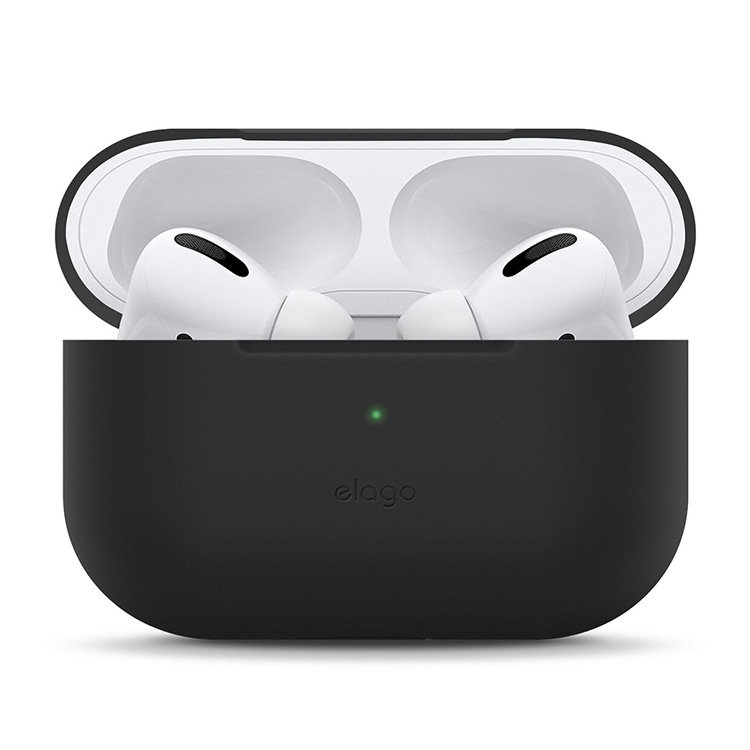 Чехол для AirPods Pro 2 Silicone Case Slim черный, картинка 1