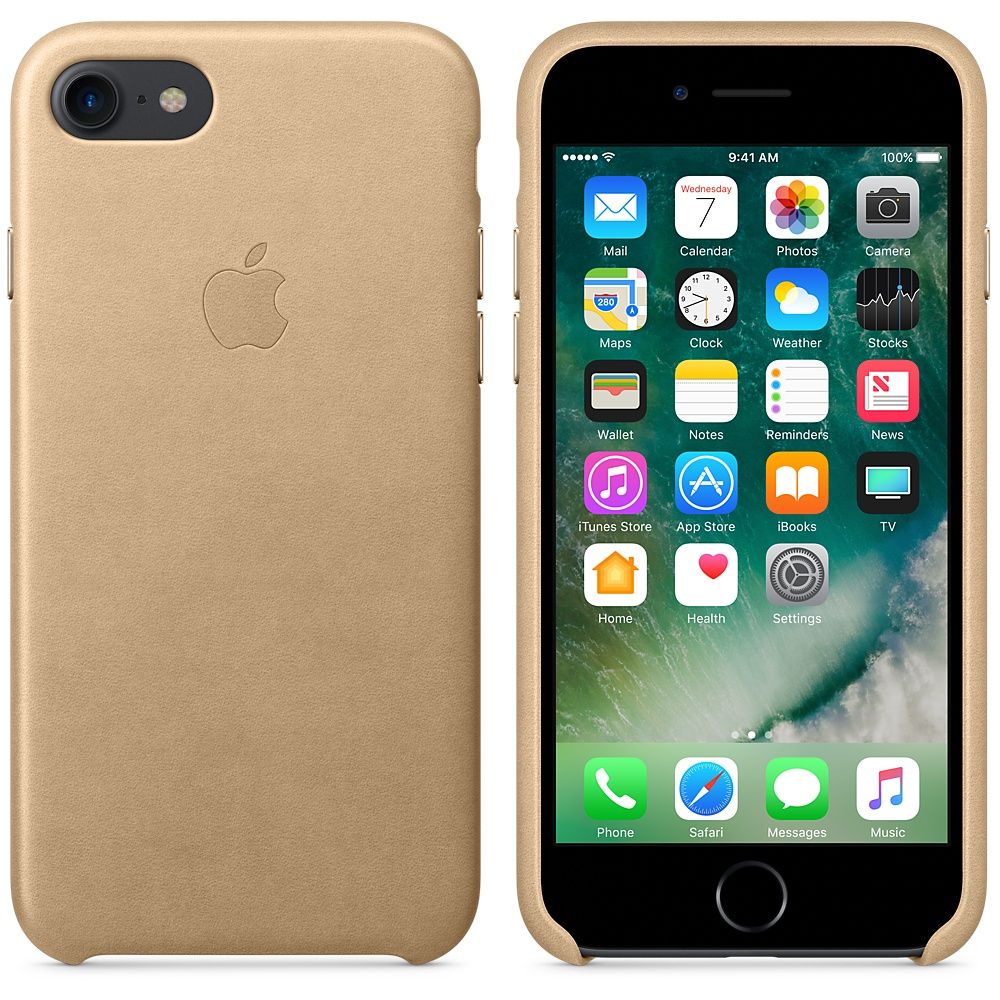 Кожаный чехол Apple iPhone 7/8 Leather Case Tan, картинка 2