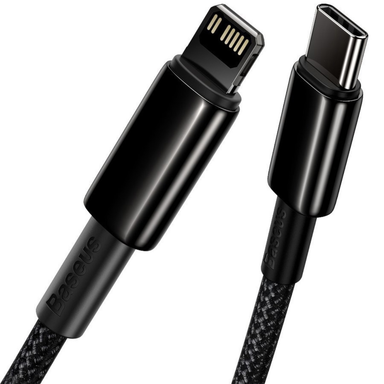 Кабель BASEUS Tugsten Gold Fast Charging Type-C to Lightning 20W 1m CATLWJ-01 Black , картинка 5