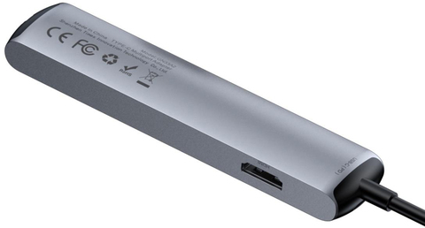 USB-концентратор Baseus Mechanical eye Six-in-one smart HUB (CAHUB-J0G) Серый, картинка 2