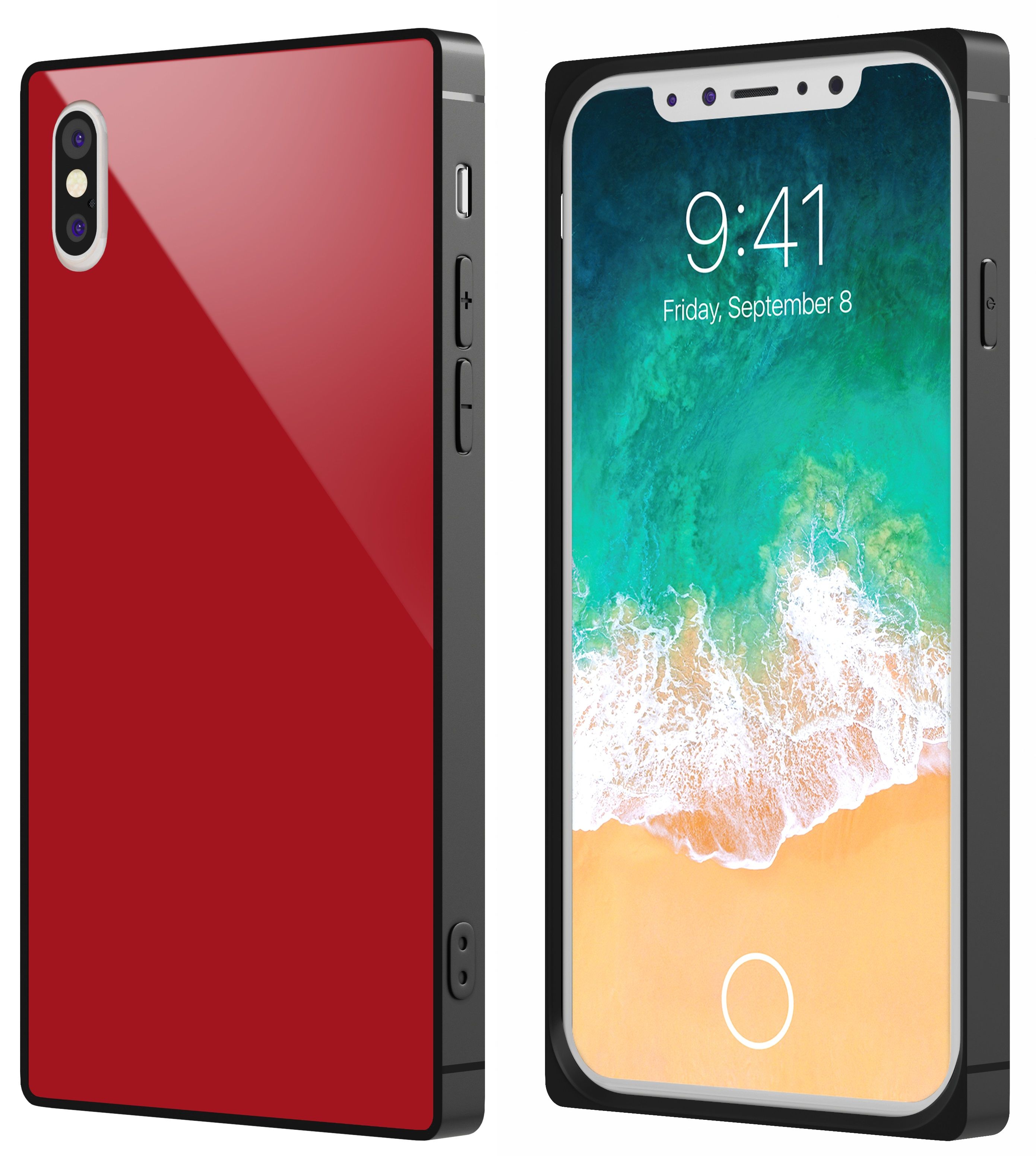 Чехол VIPE Glass Phone X - Red, картинка 1