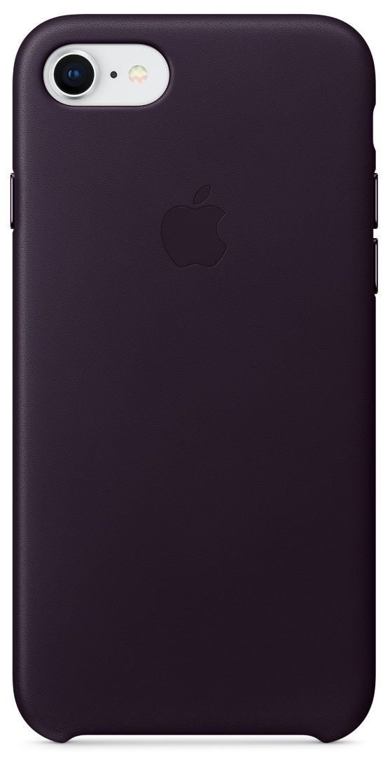 Кожаный чехол Apple iPhone 7/8 Leather Dark Aubergine, слайд 1