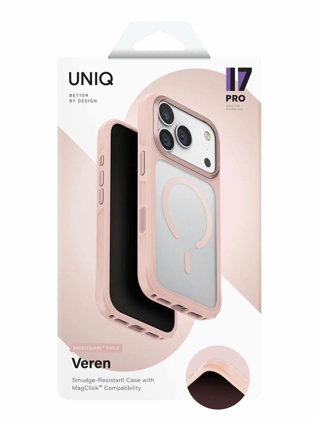 Чехол для iPhone 17 Pro Max UNIQ Veren Pink Haze MagSafe, картинка 6