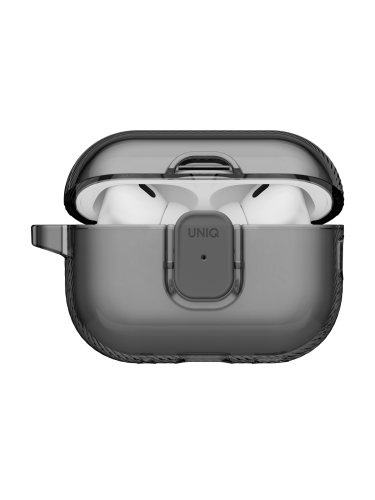 Чехол для AirPods Pro 3 UNIQ Glase Pro Glossy Smoke, картинка 1